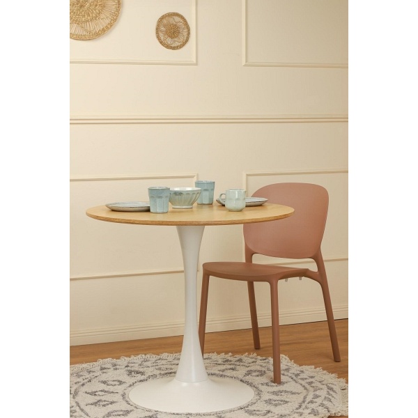 Stół Simplet Skinny dąb/ czarny 80 cm - Simplet